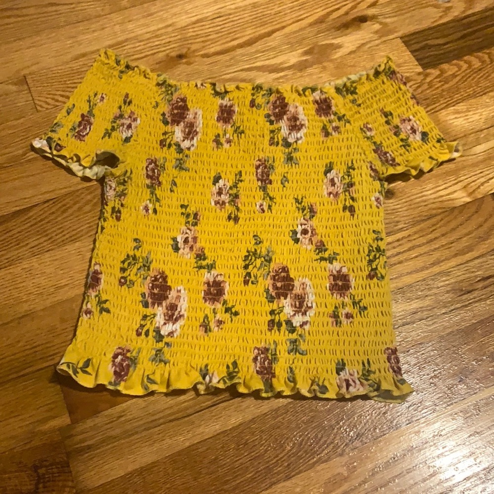 yellow crop top